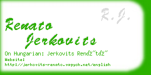 renato jerkovits business card